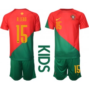 Portugalsko Rafael Leao #15 Dětské Domácí dres komplet MS 2022 Krátký Rukáv (+ trenýrky)